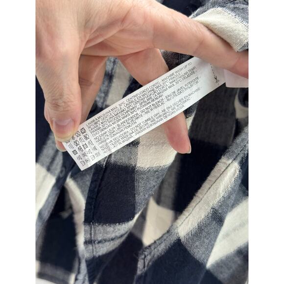 Zara Denim Basic Women’s Button Up Plaid Shirt - M - Picture 8 of 13